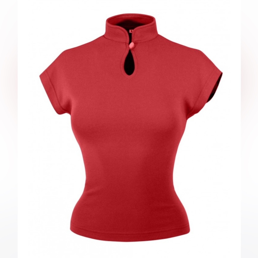 Vivien of Holloway Red Mandarin Top